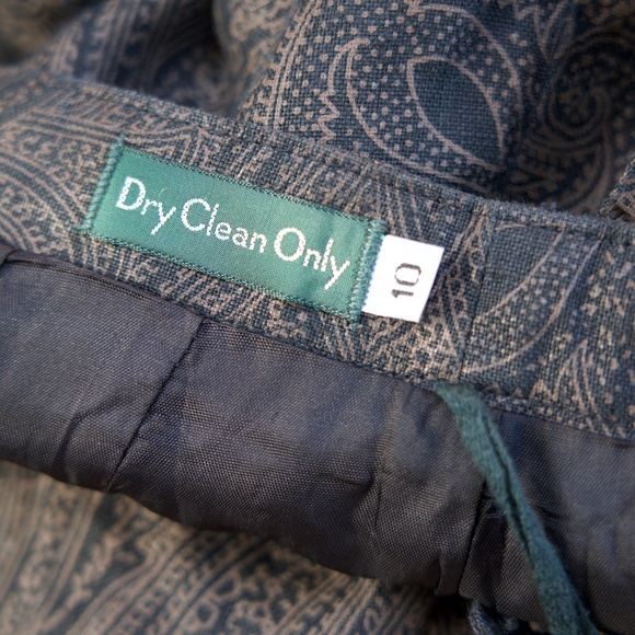 Ralph Lauren Linen Brown & Black Fall Paisley Print Maxi Skirt Woman's M - Picture 14 of 14